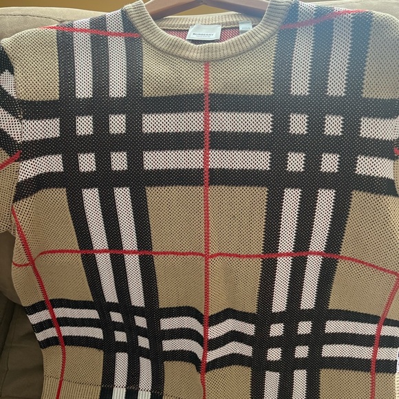 NEW & Authentic Burberry sweater in cotton blend piqué, jacquard-knitted Small. - Picture 6 of 10